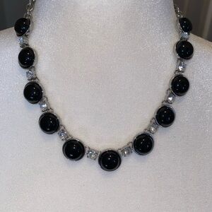 White House Black Market Elegant Black and Silver Necklace